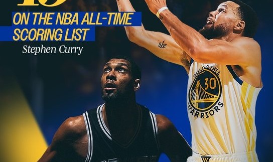 开云体育官网-勇士官方晒出海报：祝贺库里超越邓肯 升至历史得分榜第19位